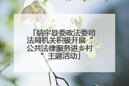 靖宇县委政法委司法局机关积极开展“公共法律服务进乡村”主题活动